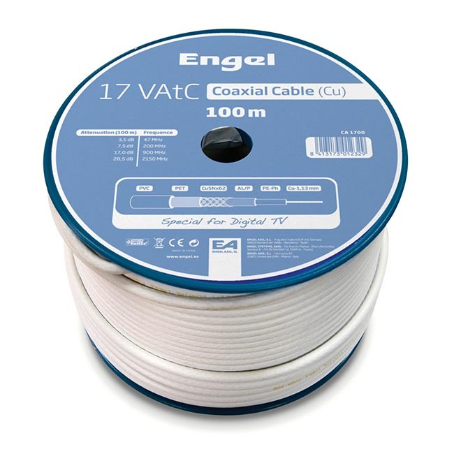 Engel 17VAtC Coaxial Cable for Digital Television (100m Reel)