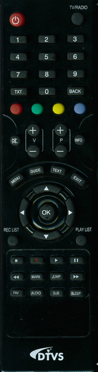 Remote Control for DTVS-DSR2 - Click Image to Close