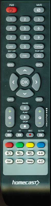 Homecast HT9200DTR Remote Control
